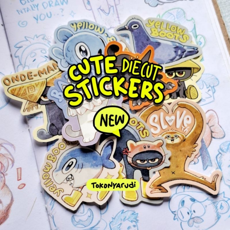 sticker kucing lucu | die cut sticker lucu kucing | by rudi