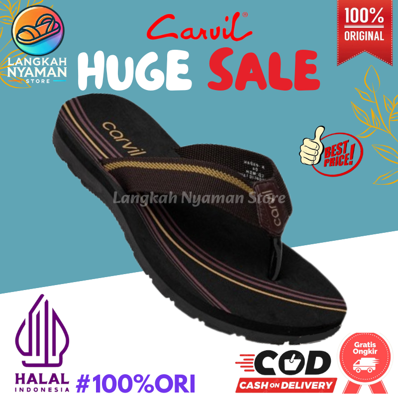 Carvil Sandal Pria HAGEN-M Sendal Jepit Laki-Laki Dewasa Remaja Flip Flop Tahan Air Murah | Original