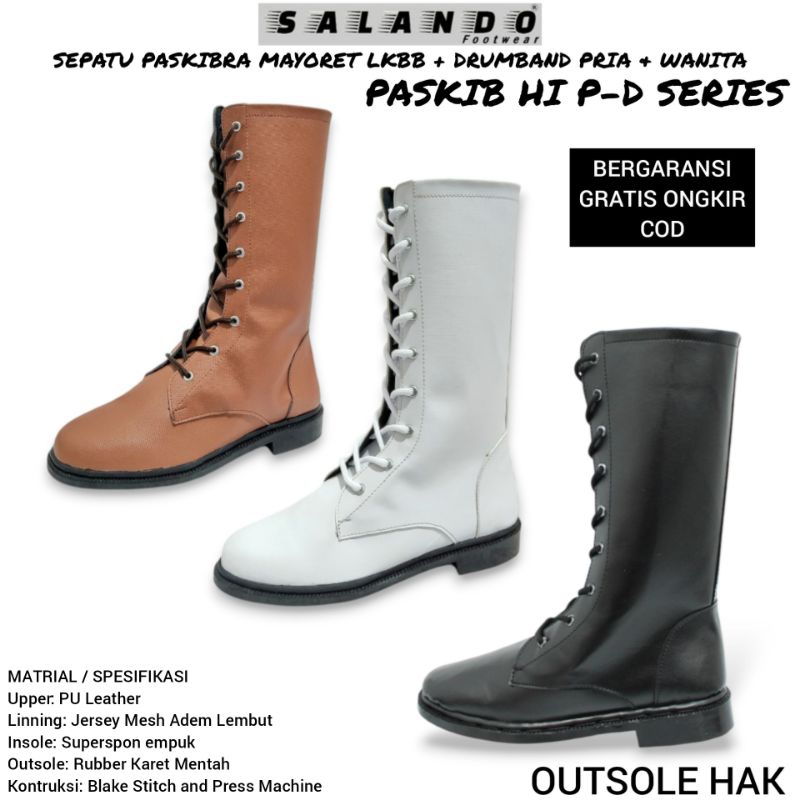 Sepatu Paskibra Mayoret LKBB & Drumband Pria & Wanita Sepatu Boots PDL Salando Footwear