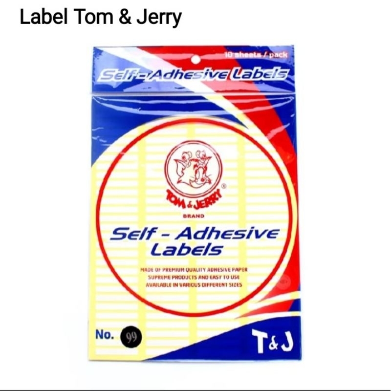 

Label Tom & Jerry 99 - 103 - 112