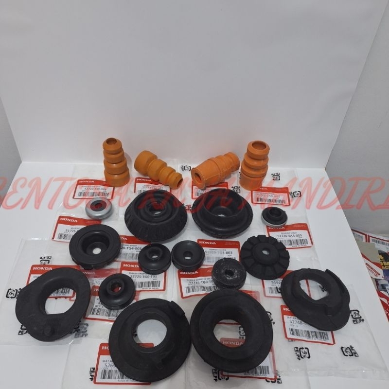 KARET SUPPORT SHOCK FULL SET DEPAN & BELAKANG MOBIL HONDA CITY GD8 CITY GM2 GM6 18PC