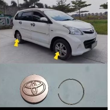 dop roda tutup velg + kawat mobil Avanza 2006-2017 original harga satuan 1 pc original