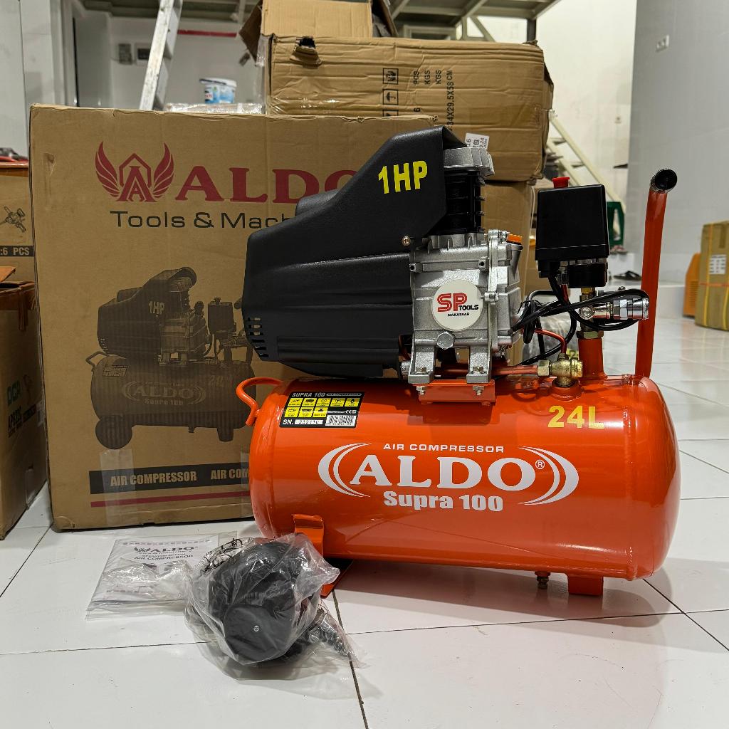 MESIN COMPRESSOR / KOMPRESOR / KOMPRESSOR UDARA LISTRIK 1HP 1 HP ALDO SUPRA 100