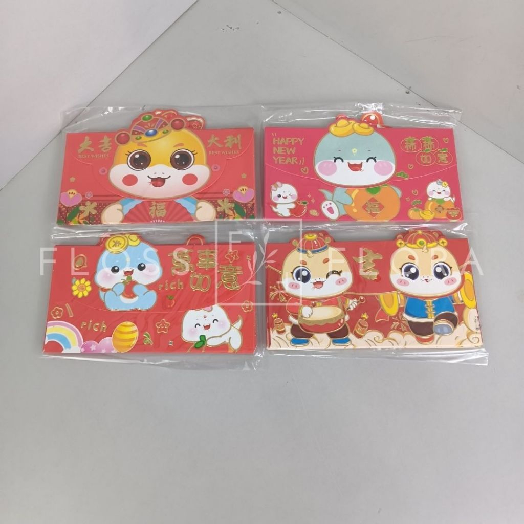 

Aksesoris Imlek / Chinese New Year / Angpao Amplop Snake 6Pcs (Random)