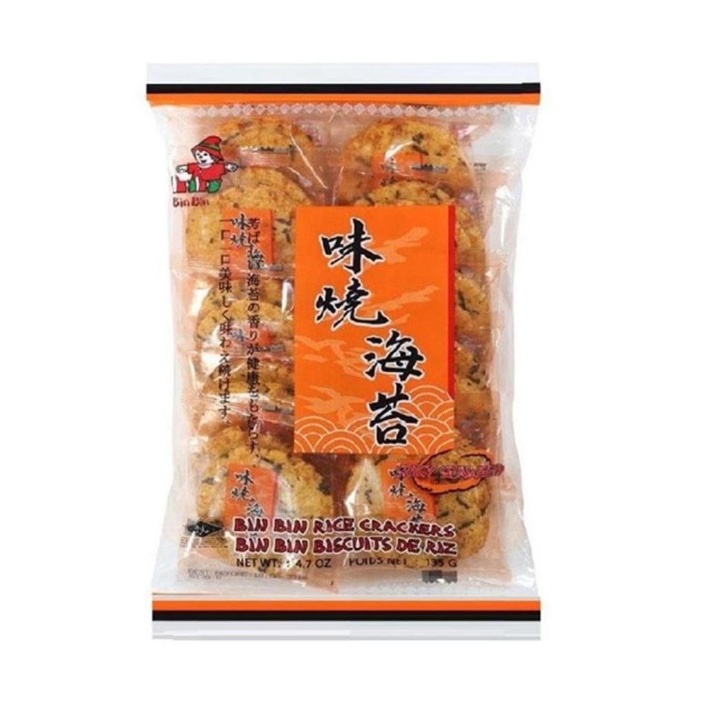 

Bin Bin Rice Crackers Spicy Seaweed / Snack Beras Pedas Rumput Laut 135 Gr