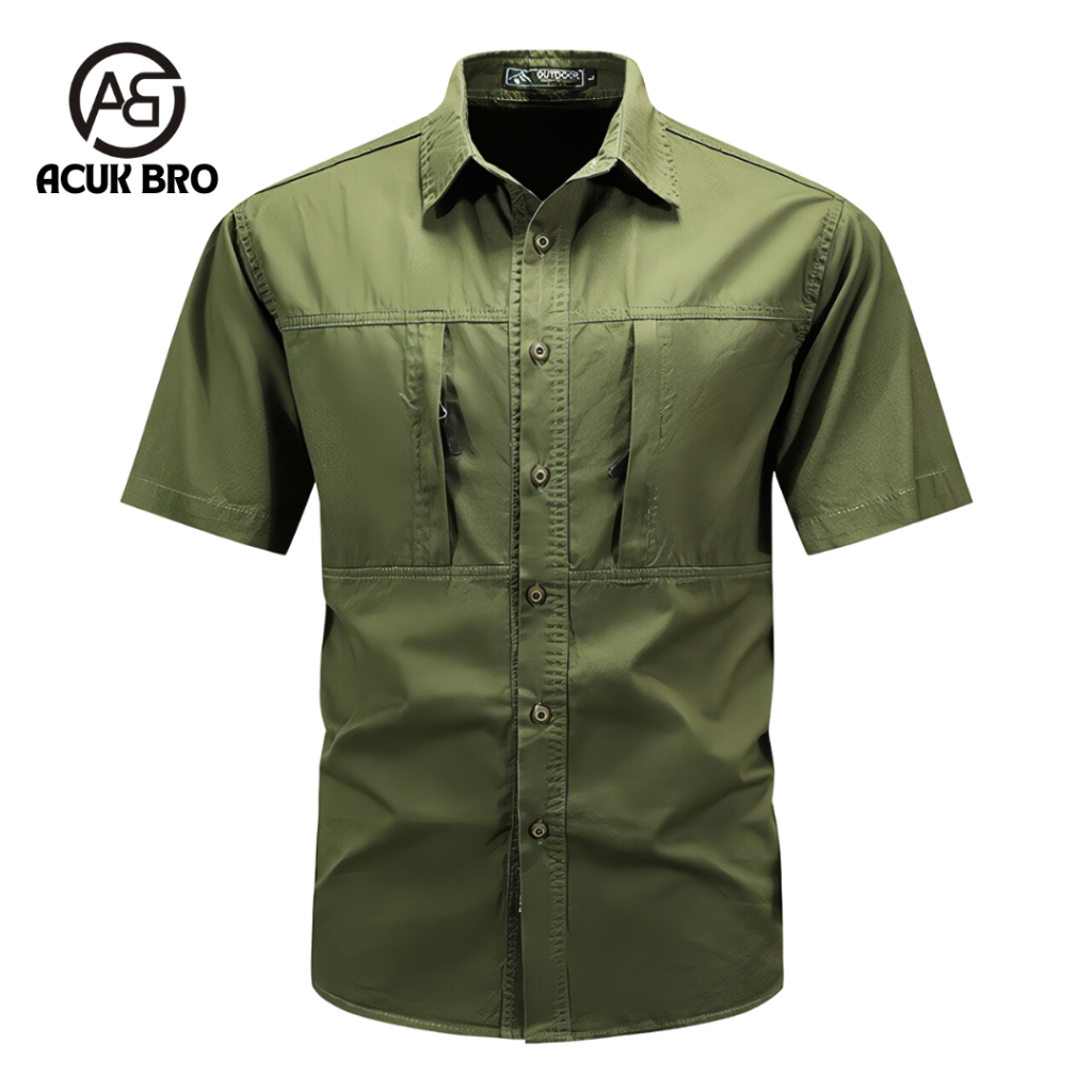 Kemeja Tactical Hijau Army / Kemeja Pendek Tactical / Kemeja Pria / Kemeja Pria Tactical / Kemeja Pe