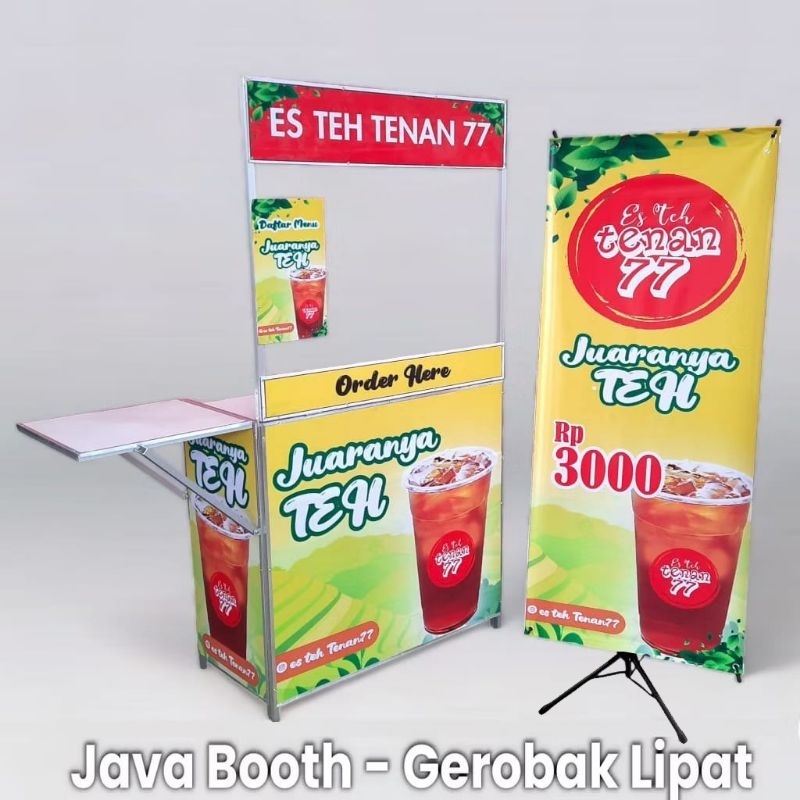 Booth Portable / Gerobak Lipat / Bahan Alumunium Model Lipat