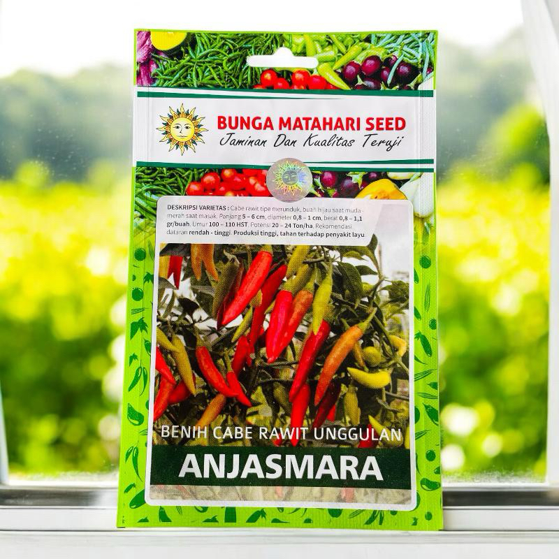 BENIH CABE RAWIT UNGGULAN ANJASMARA 200 butir ,BIBIT CABE MERAH UNGGULAN,BUNGA MATAHARI SEED