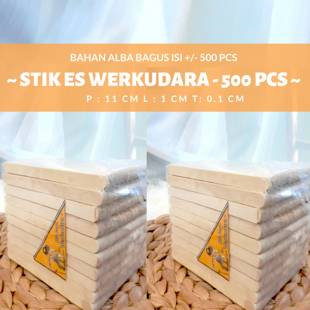 

Stik Es Krim Kayu Isi 500 pcs Murah Es Cream Stik Ice Cream Kayu 500 Stik Es Krim