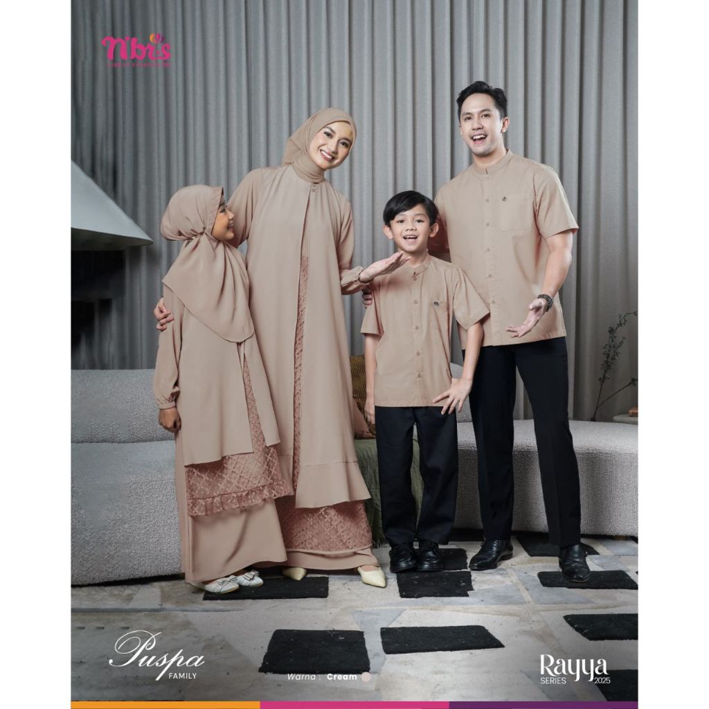 Baju Couple Seragam  Lebaran Kondangan Keluarga Brokat Simpel Busui Resleting depan COD || Sarimbit 
