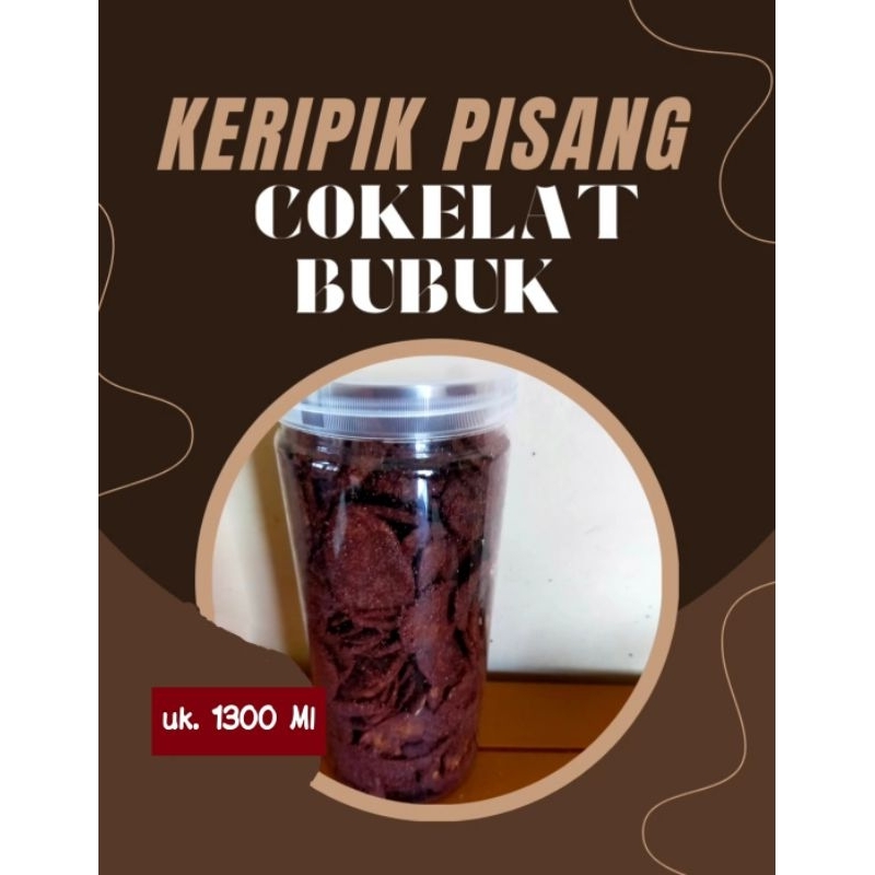

keripik pisang coklat bubuk ( Toples 1300 ml )