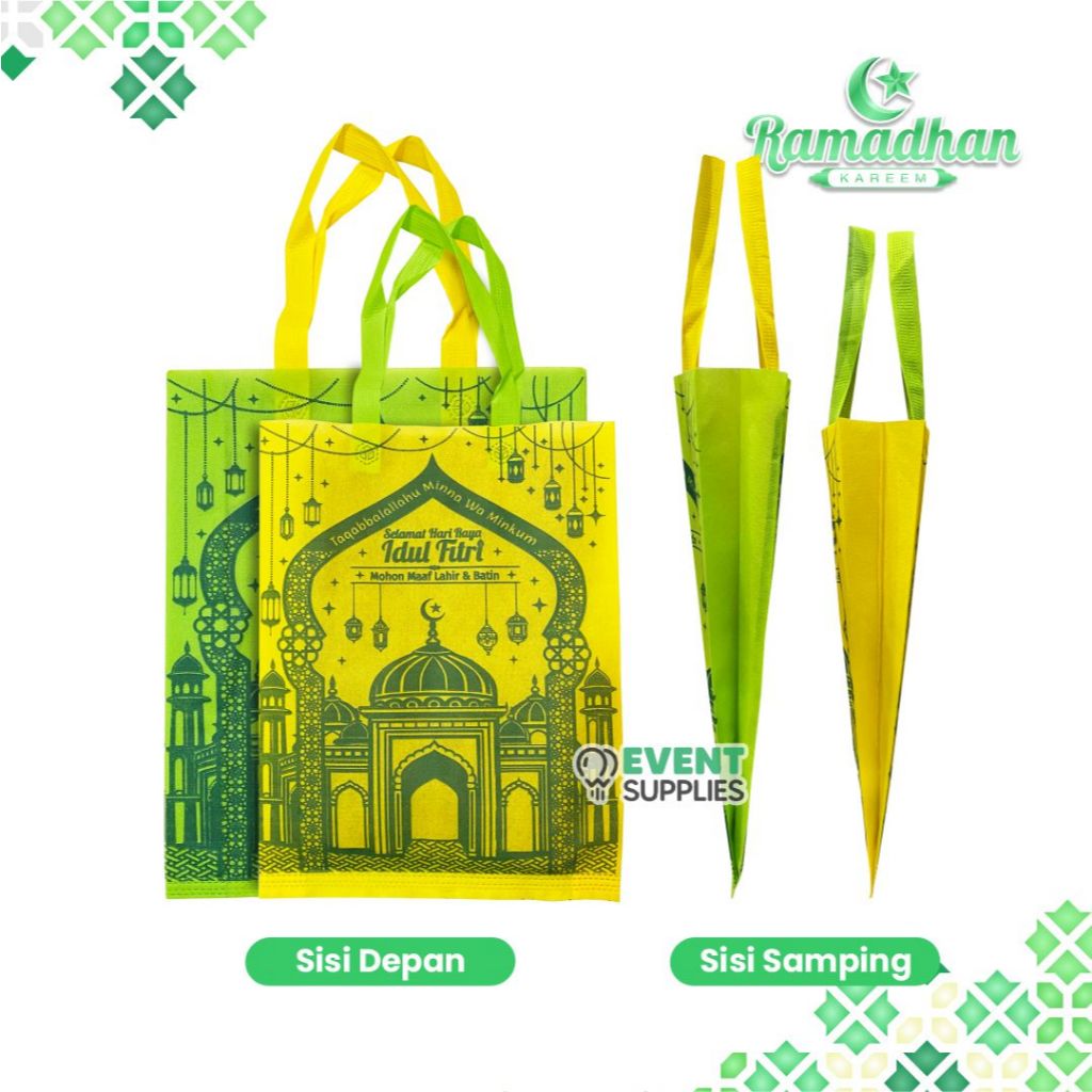 

[eceran] Tas Totebag Idul Fitri Motif Masjid Parcel Lebaran Goodiebag Spundbund Lebar Hampers Ramadhan Idul Fitri