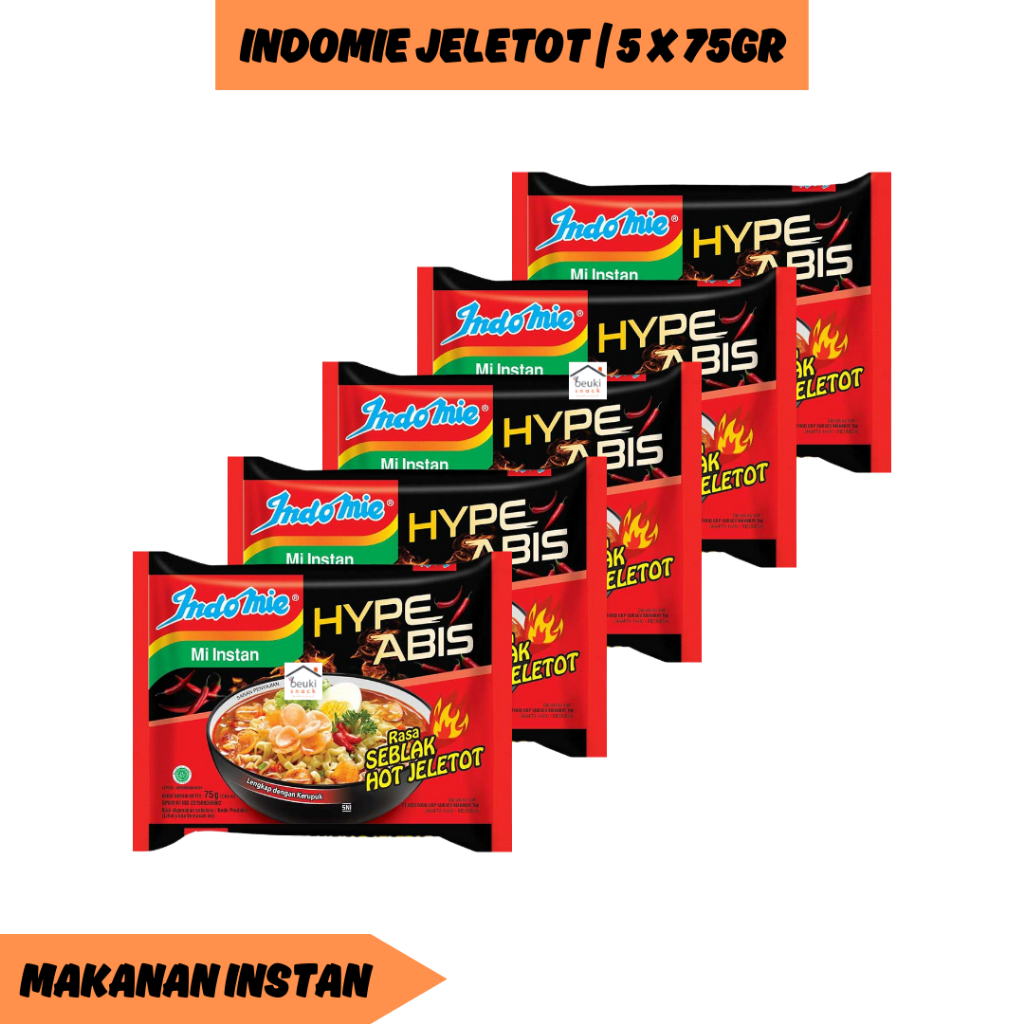 

5PCS Indomie Hype Abis Kuah Seblak Hot Jeletot