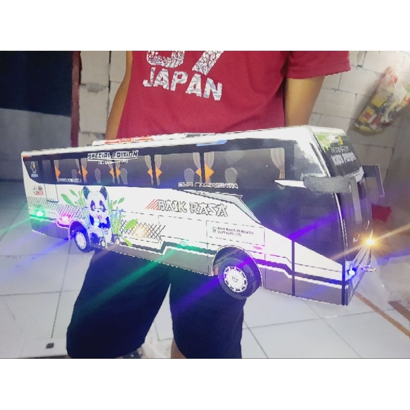 Miniatur Bus Baik Rasa Kids Panda Jetbus 5 ukuran jumbo suspensi bisa oleng