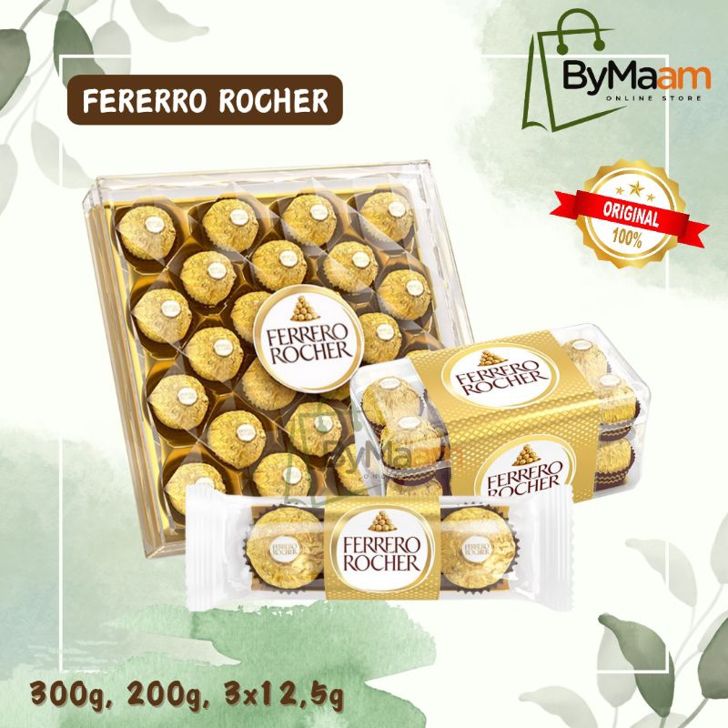 

FERRERO ROCHER Cokelat 37,5g | 200g | 300g isi 3 pcs, 16 pcs, 24 pcs