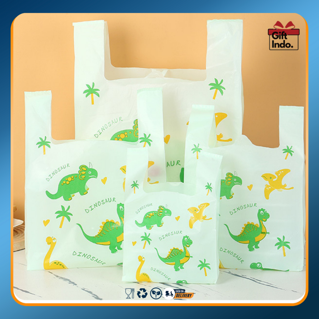 

10 pcs Tas Plastik Motif Kantong Plastik Gambar Tempat Pembungkus Makanan Jajan Kresek Kantong Premium Tebal