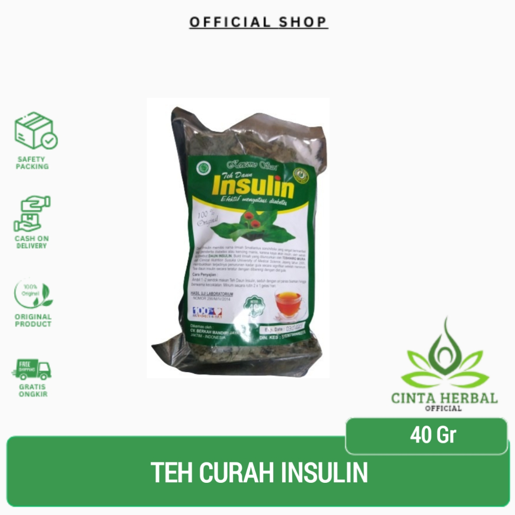 

Teh Daun Insulin Curah Kencono Sari 40gr / Original Asli