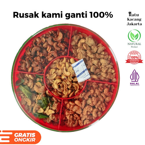 

Paket Tray Mix Kacang Mede Toples 5 Rasa Premium Belah 2 - Original, Madu, Pedas, Krispy, Tomyam - Ratu Kacang Jakarta