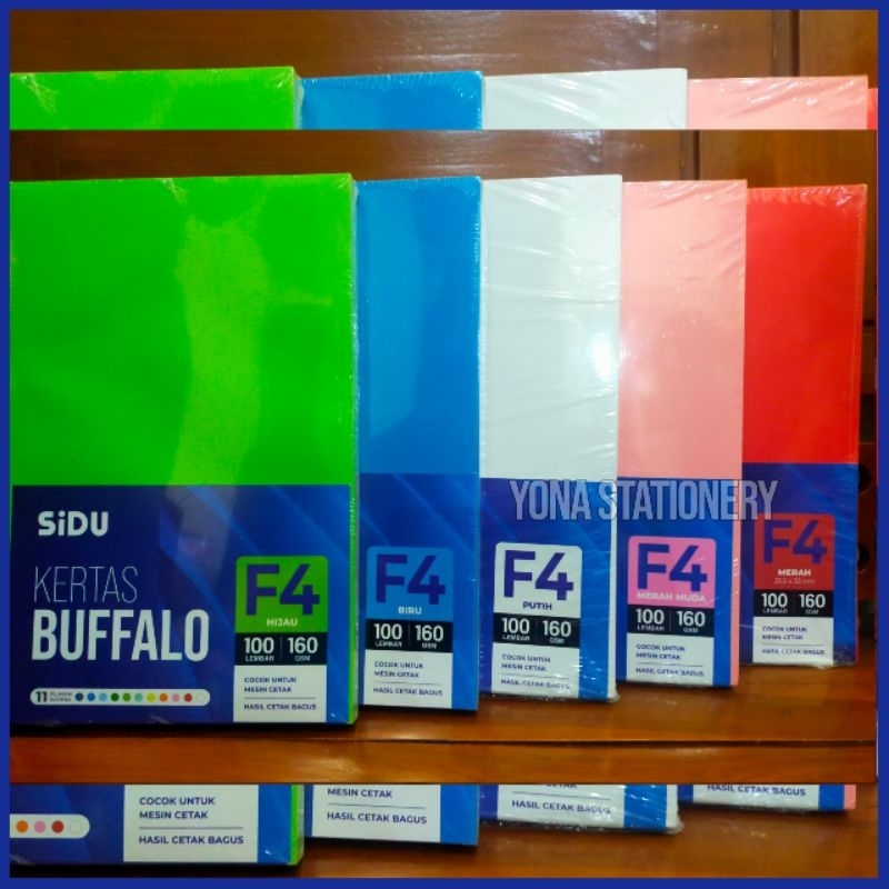 

KERTAS BUFALO WARNA / Cover Sampul Jilid Bufalo Buffalo BC Folio Berbagai Warna Polos F4