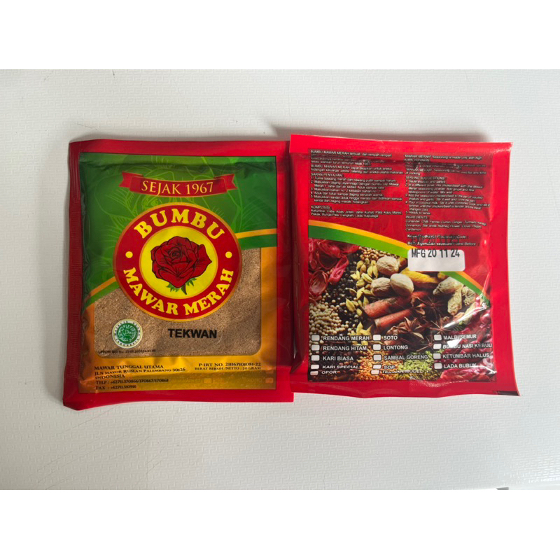 

Bumbu Rendang,Kari,Tekwan,Soto,Opor Cap Mawar