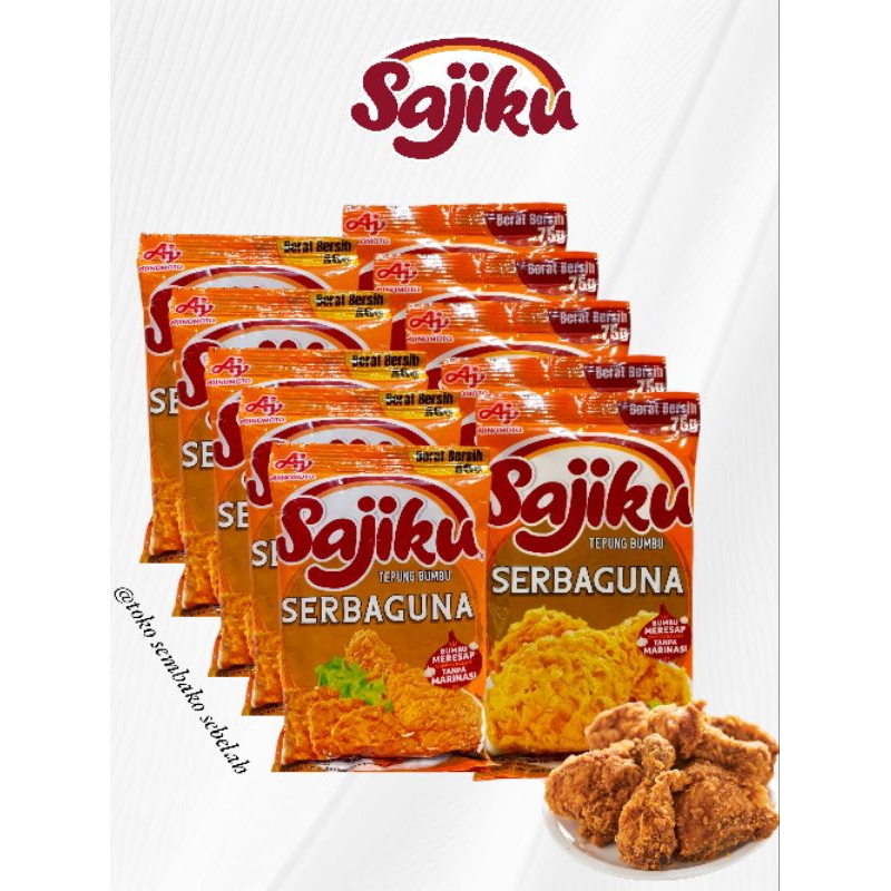 

Sajiku Tepung Bumbu Serbaguna Kemasan 40gr || Kemasan 75gr || 1 Renteng Isi 10 Pcs