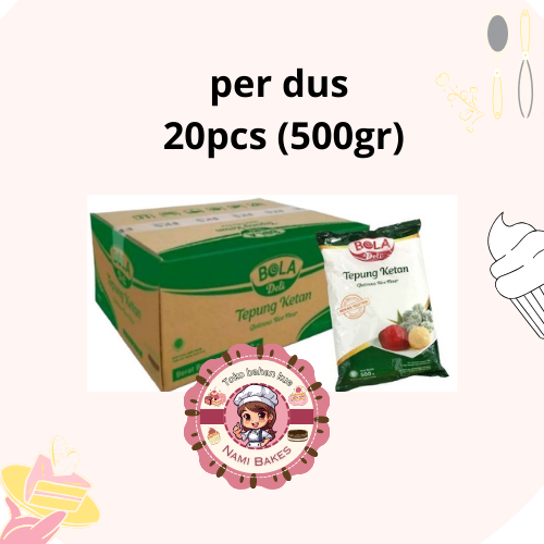 

( per dus ) Tepung Ketan Bola Deli 20 pcs ( 500gr ) Glutinous Rice Flour