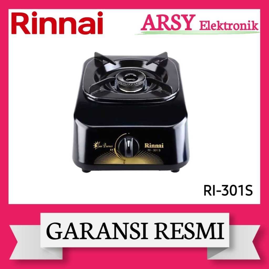 KOMPOR GAS RINNAI 1TUNGKU RI-301S/RINNAI KOMPOR GAS 1TUNGKU RI-301S GARANSI RESMI