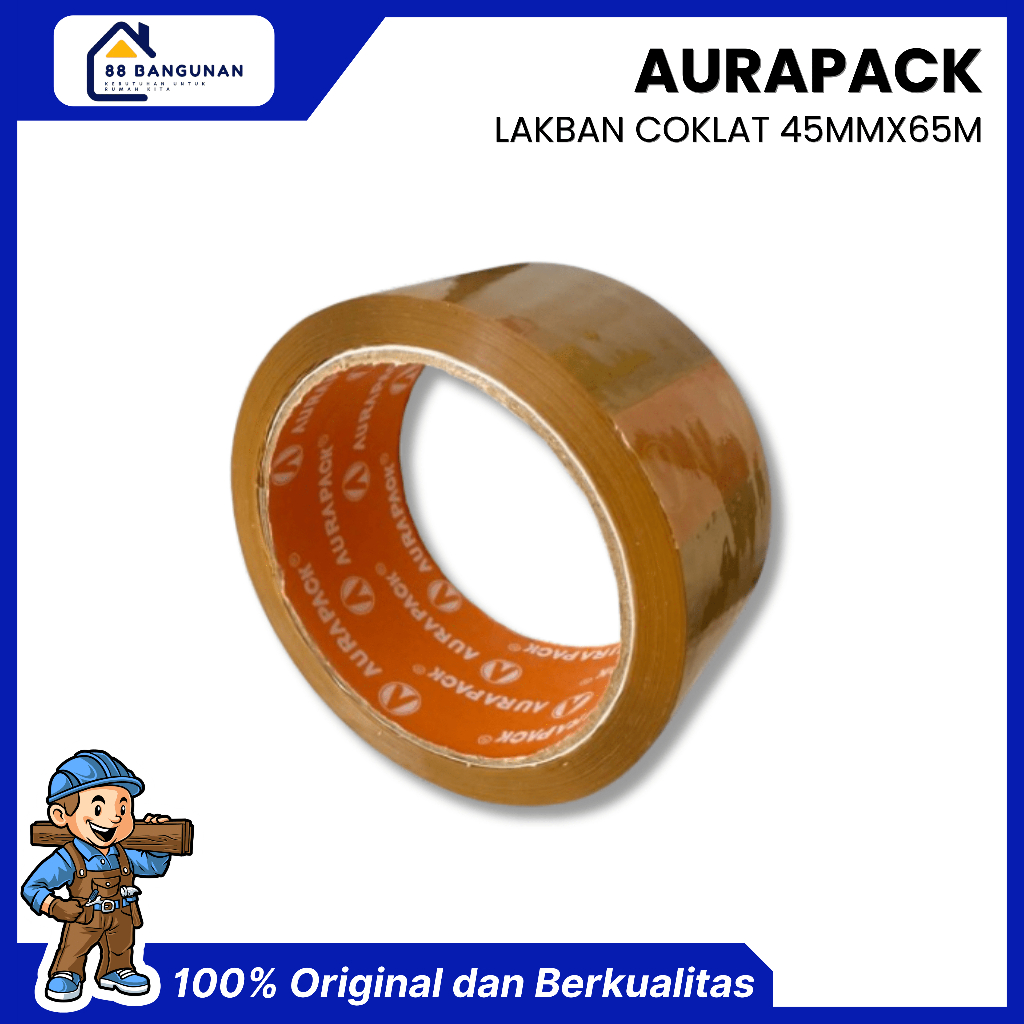 

LAKBAN COKLAT AURAPACK / SELOTIP / ISOLATIP 45mm x 65m