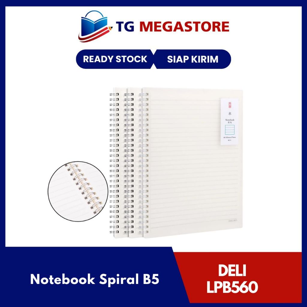 

Notebook Deli Spiral B5 60 Halaman - LPB560