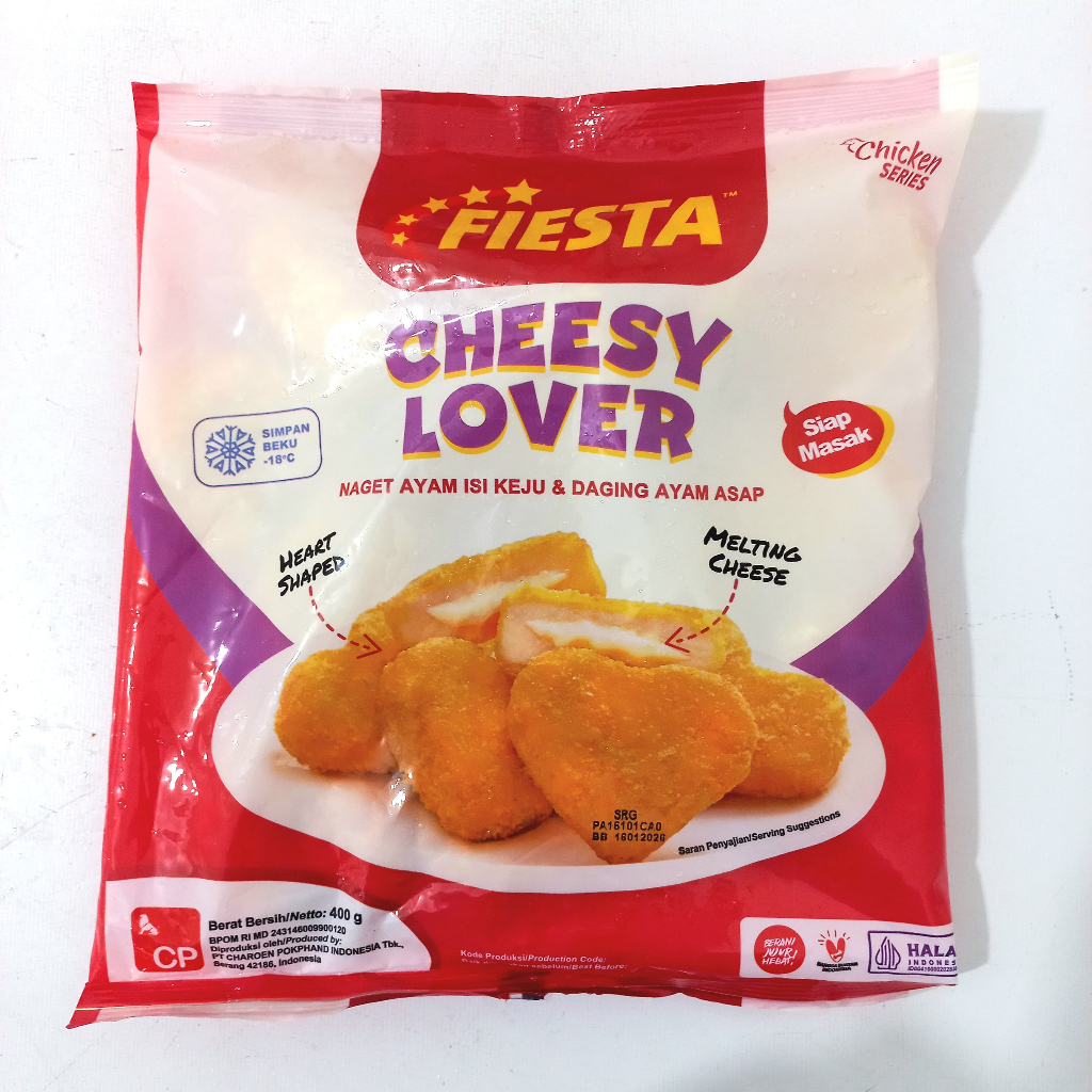 

Fiesta Cheesy Lovers 400gr - Nugget Isi Keju