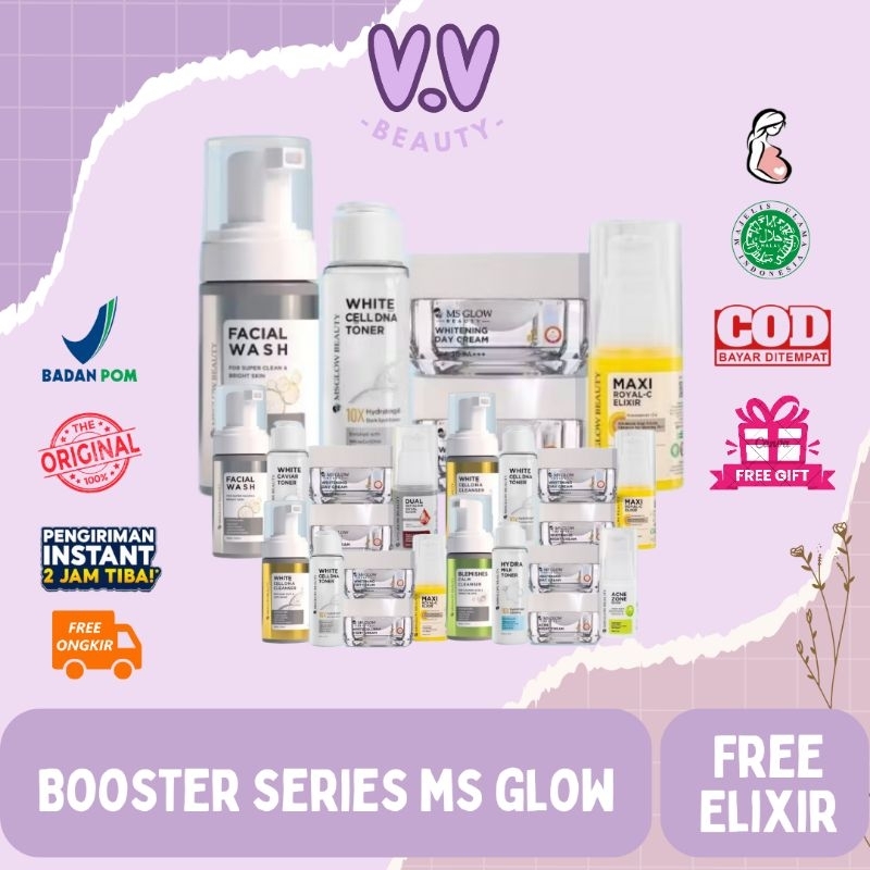 MS GLOW - Ms Glow Booster Series Free Serum Elixir Original Bpom