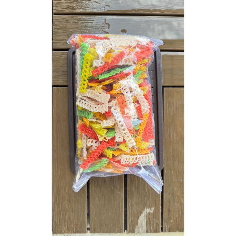 

Kerupuk Tangga / Kerupuk Kepang / Kerupuk Rantai Warna Warni Seblak Camilan