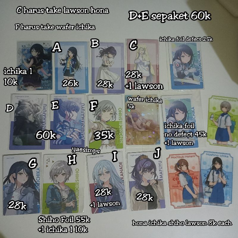 Project Sekai Epick card creatorfes sanrio - proseka wafer cf