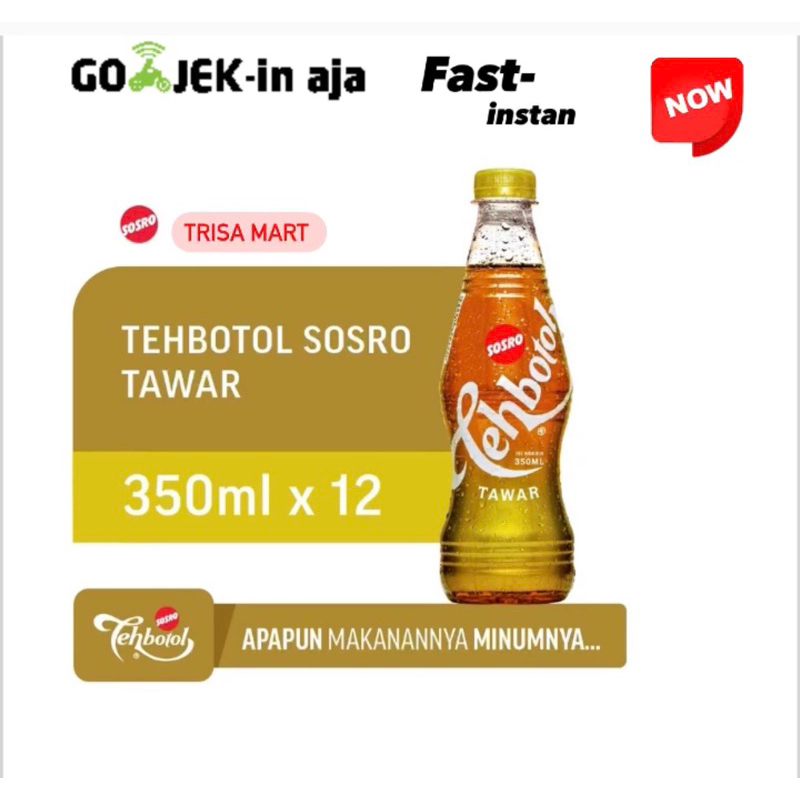 

Teh botol sosro tawar 350 ml isi 12 pcs
