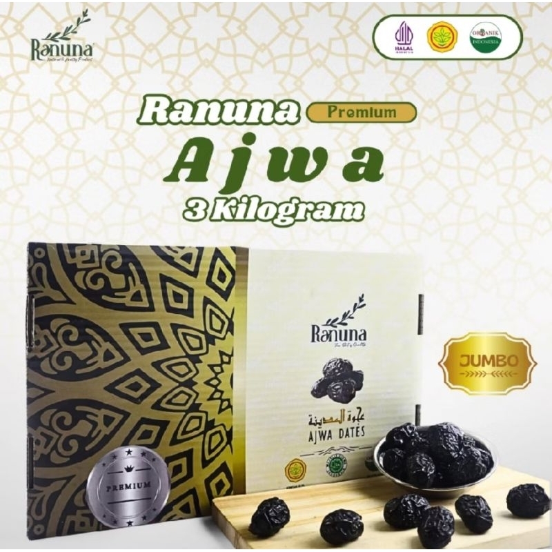 

Kurma Ajwa By Ranuna Ajwa Dates 3 Kg