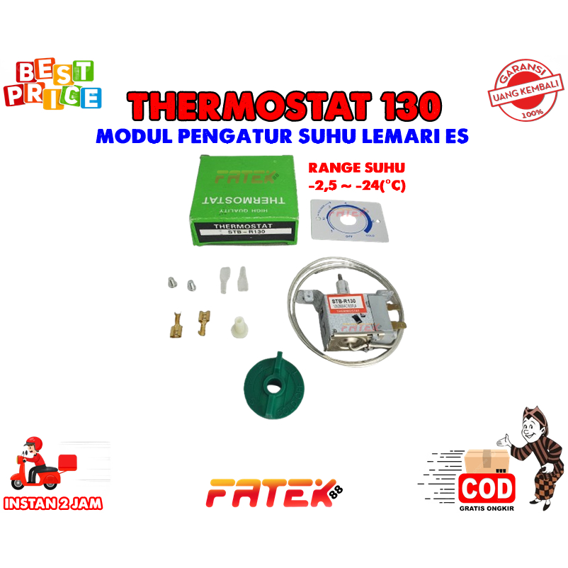 THERMOSTAT STB-R130A | THERMOSTAT KULKAS | THERMOSTAT KULKAS DEFROST | THERMOSTAT KULKAS UNIVERSAL