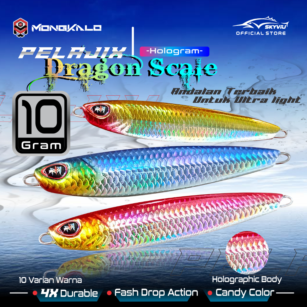 Umpan Micro Jig 10 Gram Mongkalo PELAJIX Ultralight Lure Laut Pinggiran Pantai Killer