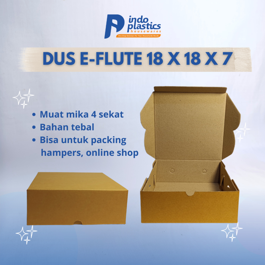 

Box Kardus E-Flute Coklat UK 18 x 18 x 7 cm/Kotak Kardus Online Shop/Hampers/Souvenir
