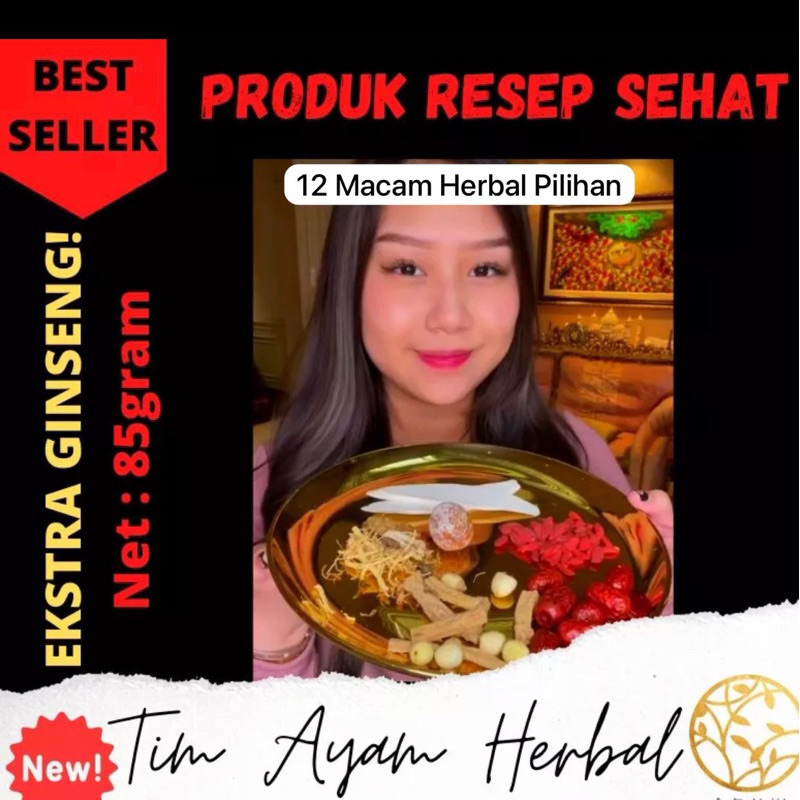 Tim Ayam Obat Herbal Komplit 12 macam Ramuan China Asli