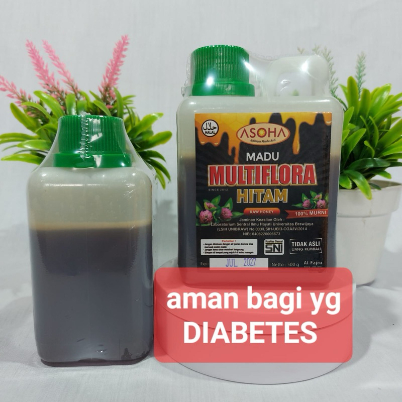 

ASOHA Madu MultiFlora Hitam 1/2kg | 100%Grade A | FULL NEKTAR | NO TIPU - TIPU | Madu Asli | Madu Murni