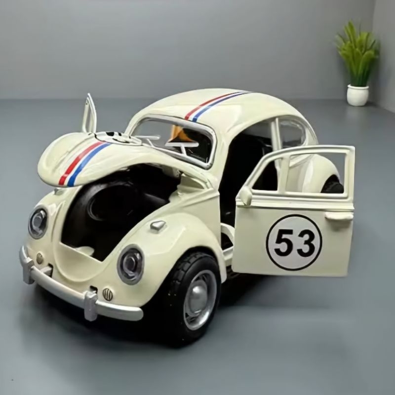 Diecast Mobil Volkswagen Beetle VW Kodok Miniatur Mobil Mainan Mini Cooper / Fiat Pajangan Skala