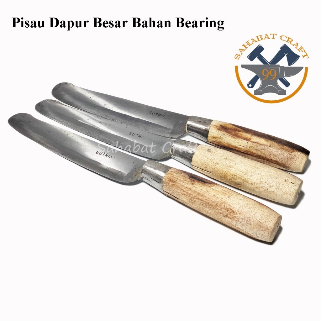 Pisau Dapur Kualitas Super tajam ukuran Besar Bahan Baja Putih