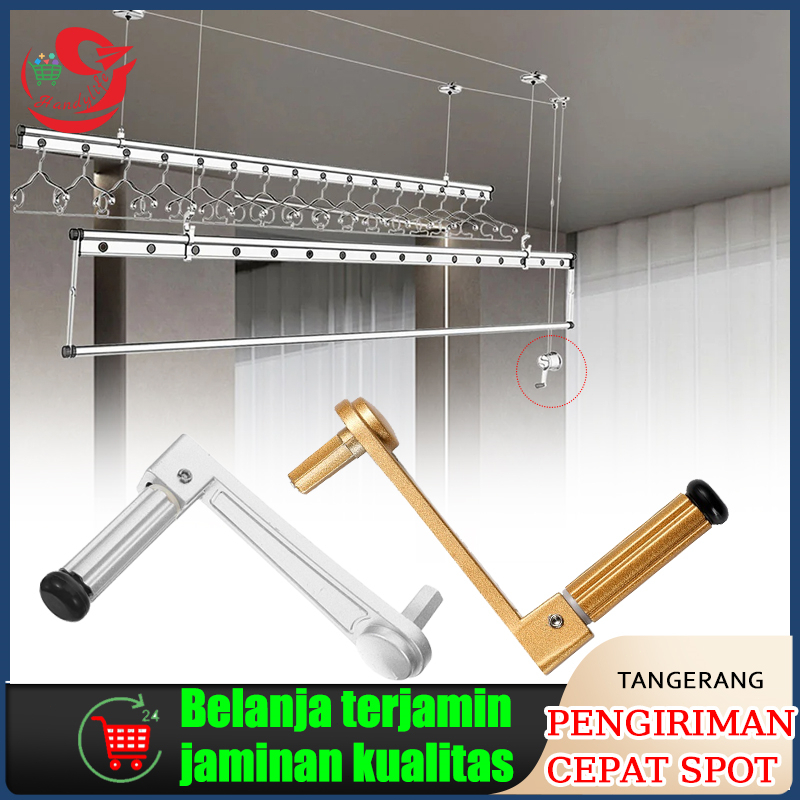 Engkol Jemuran Lifting Alat Jemuran Sparepart Jemuran Aluminium Engkol Tangan Tiang Ganda