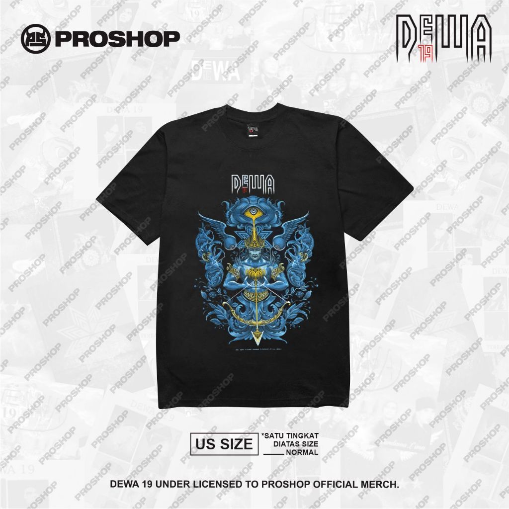 Ready Stock - Proshop | Dewa Arjuna Pro | Dewa 19 Tshirt | Kaos Pria Kaos Distro | Hitam | Original 