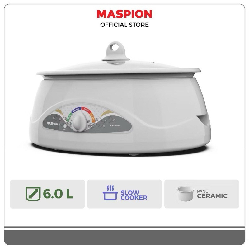 Maspion Slow Cooker Magic Cooker 6 Liter MSC-1860 / 1860