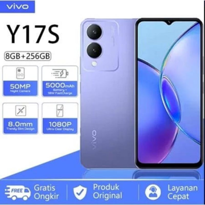 VIVO Y17S 8GB/256GB 6.58 inci Smartphone 50MP 5000mAh Battery Ponsel Pintar hp murah original(second