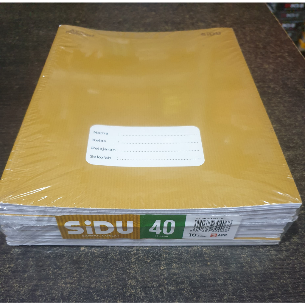 

Buku Tulis Sinar Dunia Sampul Coklat 40 lembar 1 Pak Isi 10 Buku SIDU Kraft Coklat
