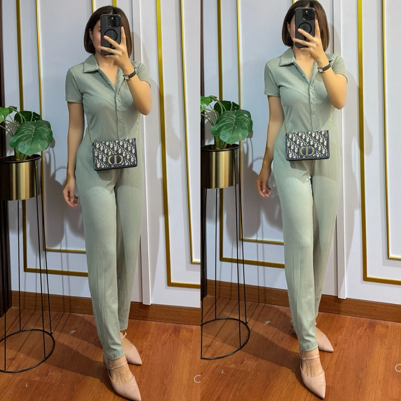 JUMPSUIT KNIT PAKAIAN WANITA JUMPSUIT TANGAN PANJANG JUMPSUIT BAJU HANG OUT JUMPSUIT HIJAB