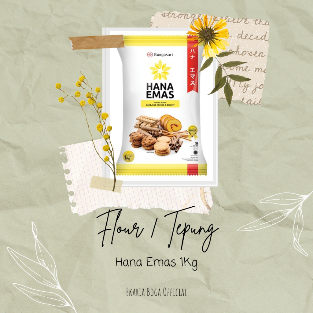 

FLOUR | TEPUNG | TEPUNG TERIGU | BUNGASARI | HANA EMAS 1KG