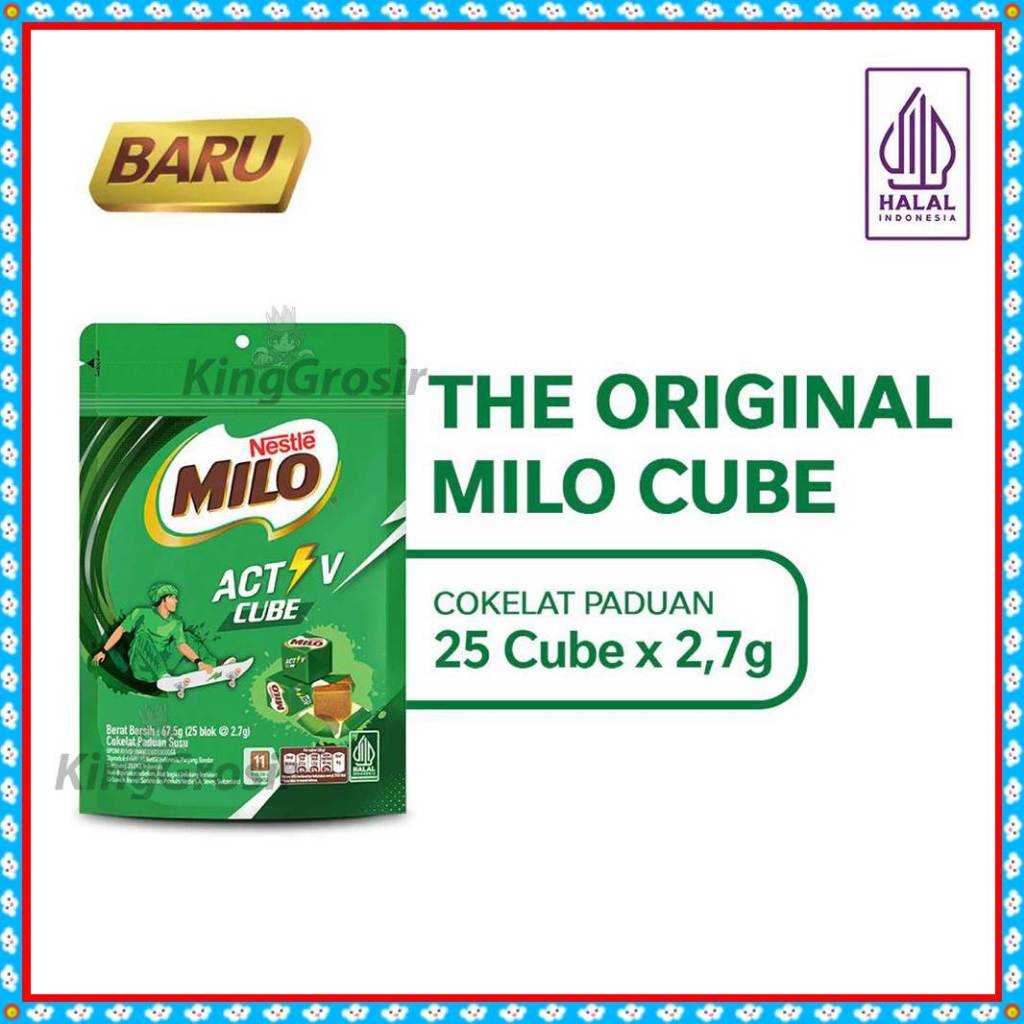 

Nestle Milo Activ Cube 67.5gr (25 block) Minuman Milo Bentuk Cube / Susu Milo